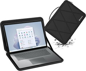 �݊��i �n�[�hEVA�ی�X���[�u�P�[�X 15�C���` Microsoft Surface Laptop 5�A 4/Surface 3���b�v�g�b�v�p�n�[�h�P�[�X �h�� M77 (Black, For Microsoft 15�C���`�iM77�j)