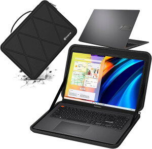 �݊��i �n�[�hEVA�ی�X���[�u�P�[�X 15.6�C���` ASUS Vivobook F512/ F512DA�AS15 S532�AASUS OLED K5504 �� �h�� �ϏՌ� (Black, For ASUS 15.6�C���`�iM79�j)