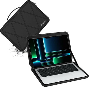 �݊��i �n�[�hEVA�ی�X���[�u�P�[�X 14.2�C���` MacBook Pro M2 2023/M1 2021�A13.3�C���` Retina�f�B�X�v���C�t�� �ȂǂɓK�p M50 (Black, For Apple 14.2�C���`�iM50�j)