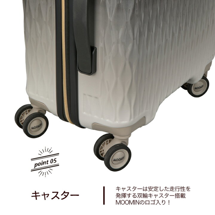 楽天市場】スーツケース Mサイズ 46L ムーミン キャリーケース 