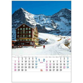 2024 Calendar アルプス 壁掛けカレンダー2024年 フォト トーダン 写真 世界風景 インテリア 令和6年暦 マシュマロポップ
