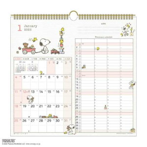 2026Calendar ƑW}X[ PEANUTS Xk[s[ Ǌ|J_[2026N 4lp XPW[ s[ibc APJ  t@~[ ߘa8N }V}|bv