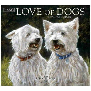 �y�|�C���g10�{ & �N�[�|���I�z�y50��OFF�z2026 Calendar LANG �����O �Ǌ|���J�����_�[2026�N Love of Dogs John Silver �J���g���[ ���� �C���e���A �ߘa8�N�� �}�V���}���|�b�v