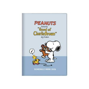 B6マンスリー手帳2026 スヌーピー 2026年月間ダイアリー カバー テディベア ピーナッツ サンスター文具 10月始まり 令和8年手帖 メール便可 マシュマロポップ