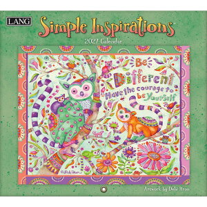2027 Calendar LANG �����O �Ǌ|���J�����_�[2027�N Simple Inspirations Debi Hron �n�[�g�A�[�g�R���N�V���� �J���g���[ �J���t�� �t�����[ �C���e���A �ߘa9�N�� �}�V���}���|�b�v