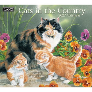 2027 Calendar LANG �����O �Ǌ|���J�����_�[2027�N Cats in the Country Susan Bourdet �n�[�g�A�[�g�R���N�V���� �J���g���[ ���i �t�����[ �˂� �C���e���A �ߘa9�N�� �}�V���}���|�b�v