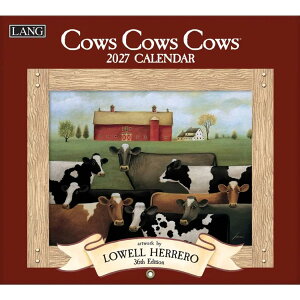 2027 Calendar LANG �����O �Ǌ|���J�����_�[2027�N Cows Cows Cows Lowell Herrero �n�[�g�A�[�g�R���N�V���� �J���g���[ ���i �� �C���e���A �ߘa9�N�� �}�V���}���|�b�v