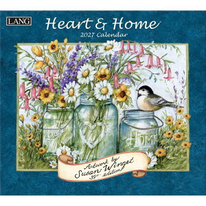 2027 Calendar LANG �����O �Ǌ|���J�����_�[2027�N Heart �� Home Susan Winget �n�[�g�A�[�g�R���N�V���� �J���g���[ �t�����[ �� �C���e���A �ߘa9�N�� �}�V���}���|�b�v