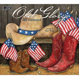2027 Calendar LANG �����O �Ǌ|���J�����_�[2027�N Old Glory Susan Winget �n�[�g�A�[�g�R���N�V���� �J���g���[ �A�����J�� �C���e���A �ߘa9�N�� �}�V���}���|�b�v