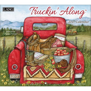 2027 Calendar LANG �����O �Ǌ|���J�����_�[2027�N Truckin' Along Susan Winget �n�[�g�A�[�g�R���N�V���� �J���g���[ ���i �� �C���e���A �ߘa9�N�� �}�V���}���|�b�v
