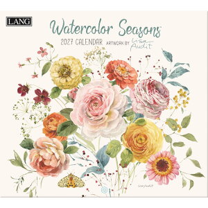 2027 Calendar LANG �����O �Ǌ|���J�����_�[2027�N Watercolor Seasons Lisa Audit �n�[�g�A�[�g�R���N�V���� �J���g���[ �t�����[ �C���e���A �ߘa9�N�� �}�V���}���|�b�v