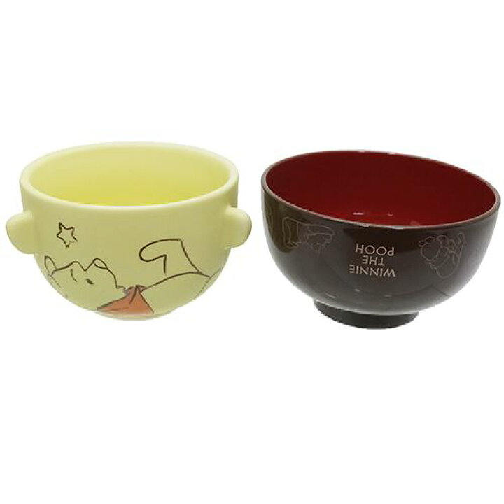 ご飯セット お茶碗 汁椀セット ディズニー くまのプーさん クレヨンタッチ サンアート 子供用食器 21春大特価セール
