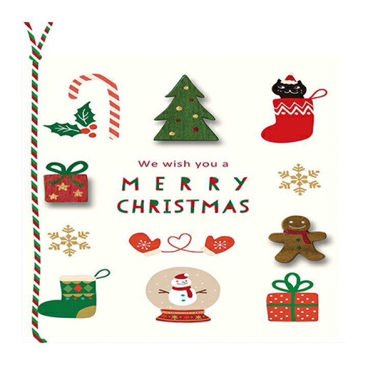 楽天市場 ウッドパーツ カード クリスマスギフト Simple Card Series クリスマス カード Apj 封筒付き グリーティングカード Xmas 雑貨 グッズ メール便可 マシュマロポップ ガールズ雑貨通販マシュマロポップ