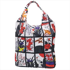 エコバッグ エコなショッピングバッグ 収納袋付き 花札 ノルコーポレーション お買い物かばん インバウンドグッズ マシュマロポップ