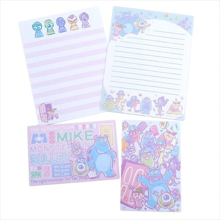 楽天市場 手紙セット モンスターズインク レターセット ディズニー サンスター文具 便箋 封筒 日本製 ティーンズ ジュニア メール便可 マシュマロポップ ガールズ雑貨通販マシュマロポップ