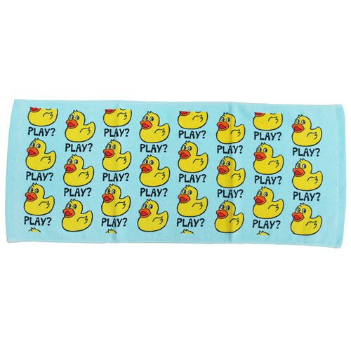 楽天市場 プリント ロングタオル フェイス タオル Play Duck オクタニコーポレーション プレゼント おもしろ 雑貨 グッズ メール便可 マシュマロポップ ガールズ雑貨通販マシュマロポップ