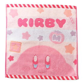 ジャガード ウォッシュタオル ふんわりKirby 星のカービィ ハンドタオル nintendo 丸眞 汗拭きタオル ティーンズ ジュニア メール便可 マシュマロポップ