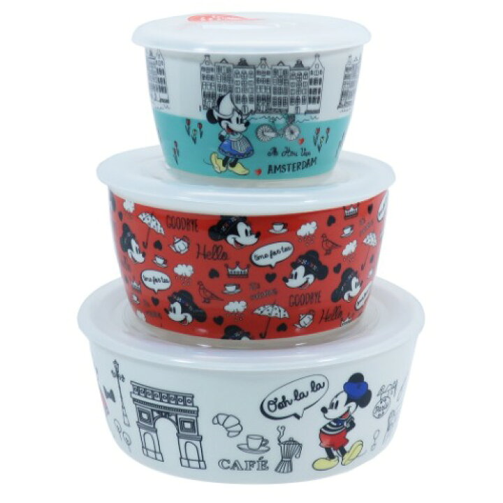 楽天市場 陶器製 レンジパック 3個セット レッツトラベル ミッキー ミニー 食品保存容器 ディズニー 前畑 560ml 430ml 210ml 調理器具 ティーンズ ジュニア マシュマロポップ ガールズ雑貨通販マシュマロポップ