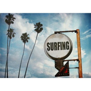 �y�|�C���g10�{ & �N�[�|���I�zCarino Canvas Art surfing sign with palm trees 700x500mm �L�����o�X�A�[�g �ʐ^ �A�[�g ���H�� ZPT-61750 �t���[�����X�C���e���A ���i �}�V���}���|�b�v