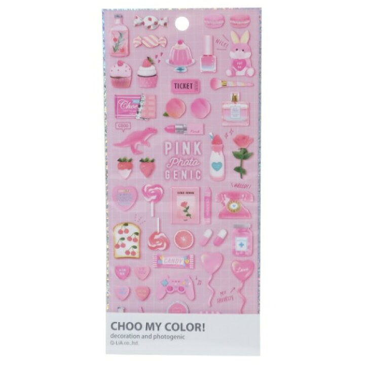 楽天市場 チューマイカラー シール シールシート Choo My Color フェイバリット ピンク Q Lia Decoシール かわいい メール便可 マシュマロポップ ガールズ雑貨通販マシュマロポップ
