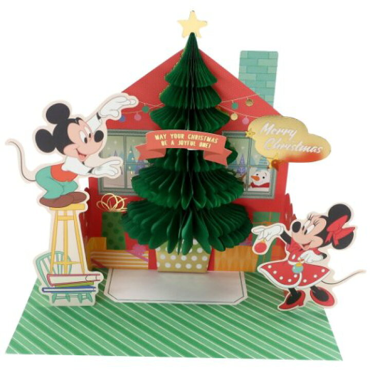 楽天市場 クリスマスカード ミッキー ミニー ハニカムツリー ディズニー Apj 封筒付きグリーティングカード メール便可 マシュマロポップ ガールズ雑貨通販マシュマロポップ