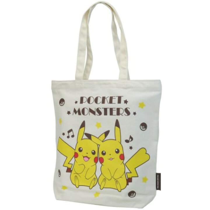 楽天市場 トートバッグ ポケモン 天ファスナー付き 帆布 トート B ピカチュウ ポケットモンスター ユニック 手提げかばん マシュマロポップ ガールズ雑貨通販マシュマロポップ