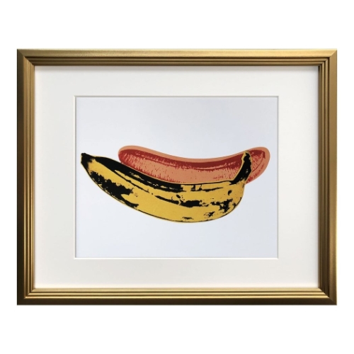 インテリアアート アンディ ウォーホール Andy Warhol POP ART Banana 1966 美工社 市販 マシュマロポップ インテリア 壁掛け 取寄品 割引 額付き IAW-62096