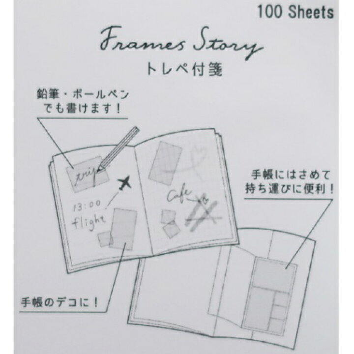 楽天市場】フレームズストーリー トレペ ふせんセット 付箋 Frames 