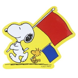 ステッカー スヌーピー ダイカット ビニール ステッカー フラッグ ピーナッツ スモールプラネット デコシール 防水 メール便可 マシュマロポップ