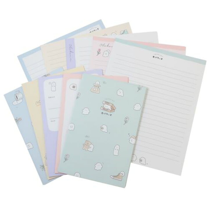 楽天市場 My Select Letter レターセット オバケーヌ クラックス 便箋 封筒 手紙セット かわいい メール便可 マシュマロポップ ガールズ雑貨通販マシュマロポップ