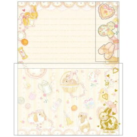 【ポイント10倍 & クーポン！】レターセット かわいい たけいみき 手紙セット ラビットルーム クローズピン 便箋＆封筒＆封シール 大人可愛い ガーリーイラスト メール便可 マシュマロポップ