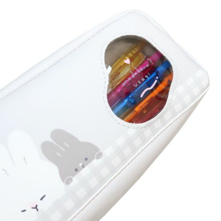 楽天市場 ペンケース 2ポケットboxペンポーチ まだかな うさ クーリア 筆箱 新学期準備文具 かわいい マシュマロポップ ガールズ雑貨通販マシュマロポップ