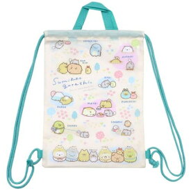 【ポイント10倍 & クーポン！】ナップシューズバッグ すみっコぐらし 体育館靴入れ B アイボリー 新入学 サンエックス アイプランニング シューズバック シューズケース 新学期準備雑貨 マシュマロポップ