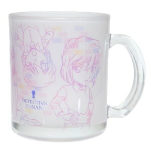 マグカップ 名探偵コナン ガラスマグカップ ラインアート 灰原 少年サンデー 金正陶器 プレゼント ギフト アニメ マシュマロポップ