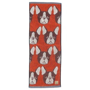 フェイスタオル ワンダフルピース ジャガードスキニータオル ラブアイズ フレンチ ブルドッグ いぬ 丸眞 かわいい メール便可 マシュマロポップ