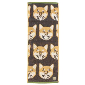 フェイスタオル ワンダフルピース ジャガードスキニータオル ラブアイズ 柴犬 いぬ 丸眞 かわいい メール便可 マシュマロポップ