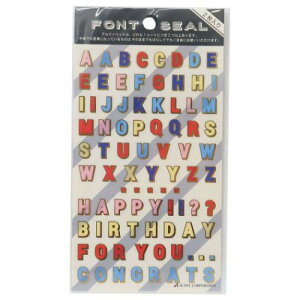 シールシート フォントシール 2枚入 SF-116 アクティブコーポレーション デコレーション デコシール かわいい メール便可 マシュマロポップ