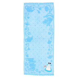 フェイスタオル ふしぎの国のアリス ジャガードロングタオル ワンダーブルードレス ディズニー 丸眞 新生活雑貨 メール便可 マシュマロポップ