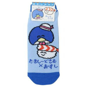 女性用靴下 タキシードサム レディースアンクルソックス たきしーどさむxおすしさんエビ サンリオ オクタニ 大人向け メール便可 マシュマロポップ