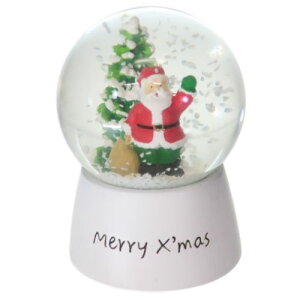 オブジェ スノーグローブ ホワイトベース サンタ クリスマス APJ プレゼント スノードーム Xmas マシュマロポップ