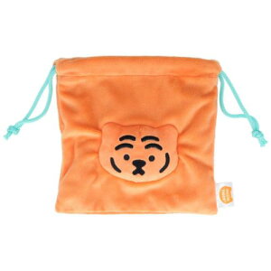 巾着袋 MUZIK TIGER ムジークタイガー ぬいぐるみ巾着 A サンスター文具 韓国 小物入れ かわいい メール便可 マシュマロポップ
