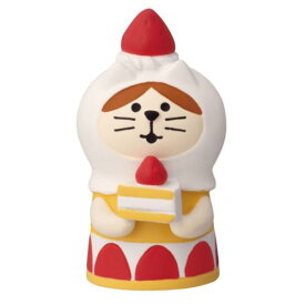 マスコット ジャンボないちごフェア ねこずきん concombre ショートケーキ チョコケーキ デコレ ミニチュア オブジェ ディスプレイ 置物 マシュマロポップ