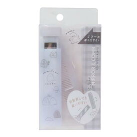 手鏡＆くし ちまふわおばけ スライドミラー＆コーム しろ クーリア コスメ雑貨 プレゼント かわいい メール便可 マシュマロポップ