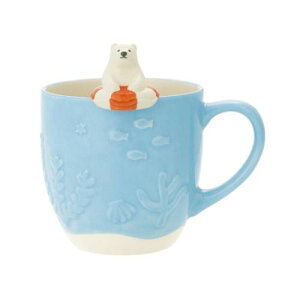 マグカップ puka puka 浮き輪スプーン&海中マグ シロクマ デコレ プレゼント ギフト スプーンセット マシュマロポップ