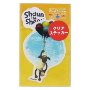 ダイカットシール ひつじのショーン 透明ミニステッカー 風船 ゼネラルステッカー 耐水耐光 デコステッカー メール便可 マシュマロポップ