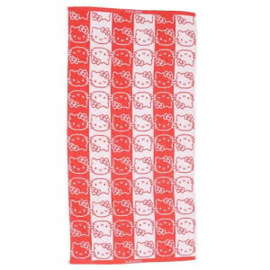 バスタオル ハローキティ パイルジャガード ビッグタオル キティちゃんフェイス サンリオ 丸眞 お風呂タオル かわいい マシュマロポップ