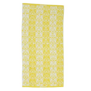 バスタオル ミニオンズ パイルジャガード ビッグタオル ラインフェイスイエロー ユニバーサル映画 丸眞 お風呂タオル かわいい マシュマロポップ