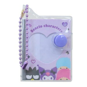 キーチェーン サンリオキャラクターズ ミニノートキーホルダー パープルブラック サンリオ ティーズファクトリー メモ帳 ミニメモ かわいい メール便可 マシュマロポップ