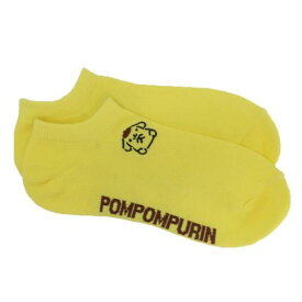女性用靴下 ポムポムプリン 刺繍スニーカーソックス レディース ビビッド サンリオ ジェイズプランニング かわいい メール便可 マシュマロポップ