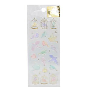 シールシート ドロップシール 鳥 アクティブコーポレーション デコシール かわいい メール便可 マシュマロポップ